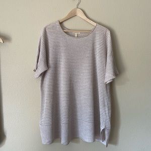 Eileen Fisher Womens Organic Linen Short Sleeve T-Shirt XL